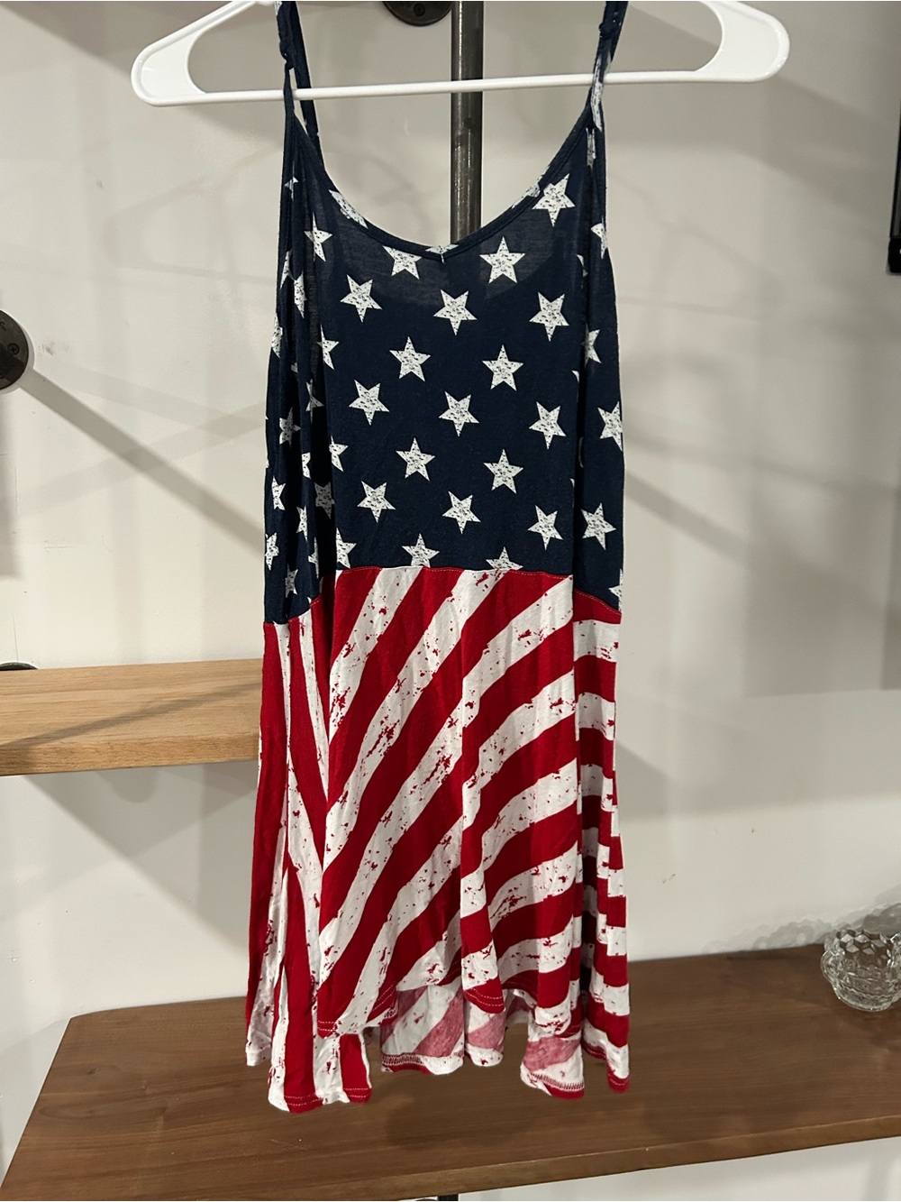Cloud Chaser Red, White & Navy Star Stripe Mini Slip Dress